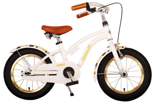 Vélo d'enfant Volare Miracle Cruiser - Filles - 14 pouces - Blanc - Prime Collection