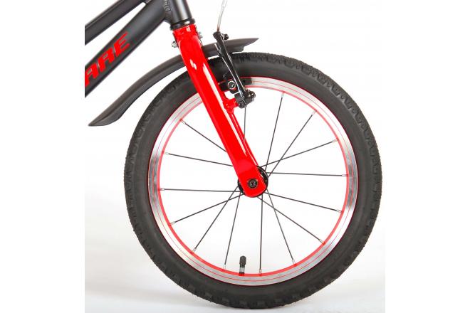 Volare Blaster Bicyclette pour enfants - Garçons - 16 pouces - Noir Rouge - Prime Collection