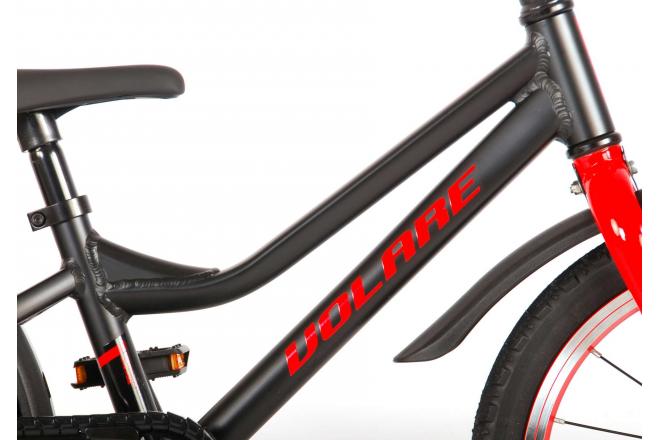 Volare Blaster Bicyclette pour enfants - Garçons - 16 pouces - Noir Rouge - Prime Collection