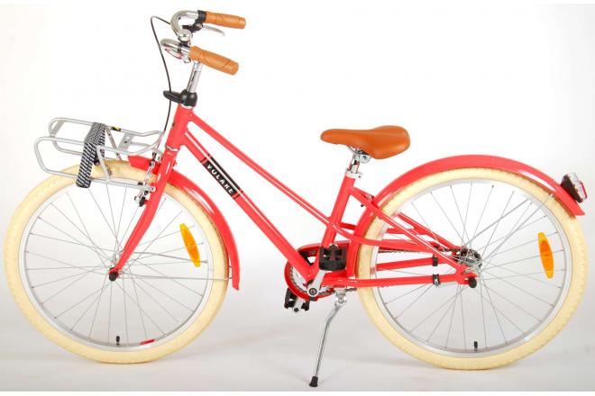 Vélo pour enfants Volare Melody - Filles - 24 pouces - Rouge corail - Prime Collection