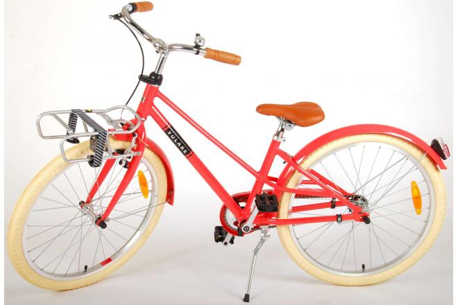 Vélo pour enfants Volare Melody - Filles - 24 pouces - Rouge corail - Prime Collection