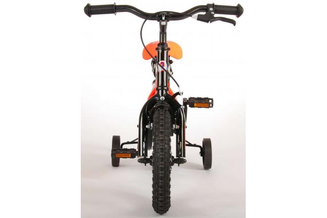 Vélo pour enfants Volare Sportivo - Garçons - 12 pouces - Orange fluo noir - 95% assemblé