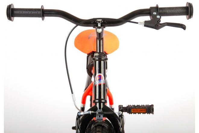 Vélo pour enfants Volare Sportivo - Garçons - 16 pouces - Orange fluo noir - 95% assemblé
