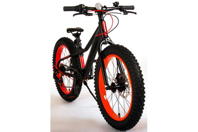 Volare Gradient Vélo pour enfants - Garçons - 20 pouces - Noir Orange Rouge - 6 vitesses - Prime Collection