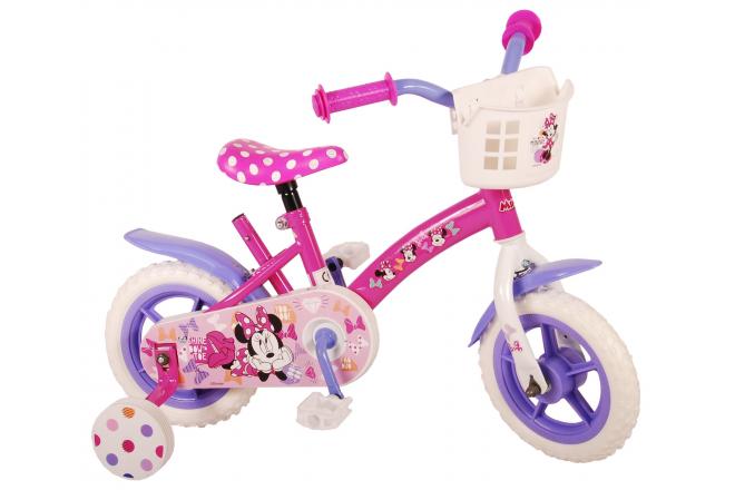 Vélo pour enfants Disney Minnie Cutest Ever! - Filles - 10 pouces - Rose / Blanc / Violet