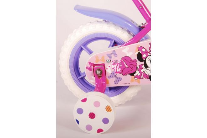 Vélo pour enfants Disney Minnie Cutest Ever! - Filles - 10 pouces - Rose / Blanc / Violet