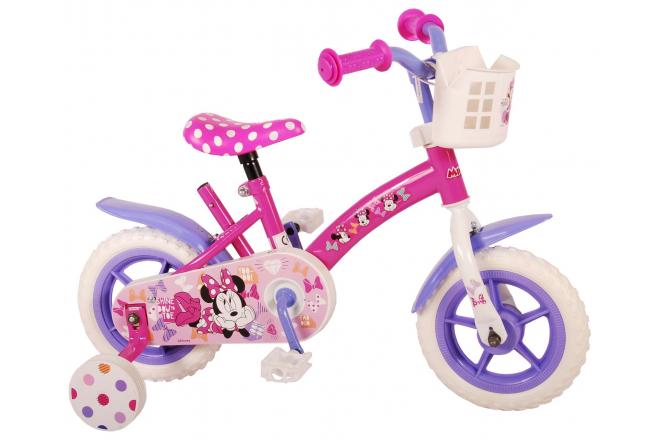 Vélo pour enfants Disney Minnie Cutest Ever! - Filles - 10 pouces - Rose / Blanc / Violet