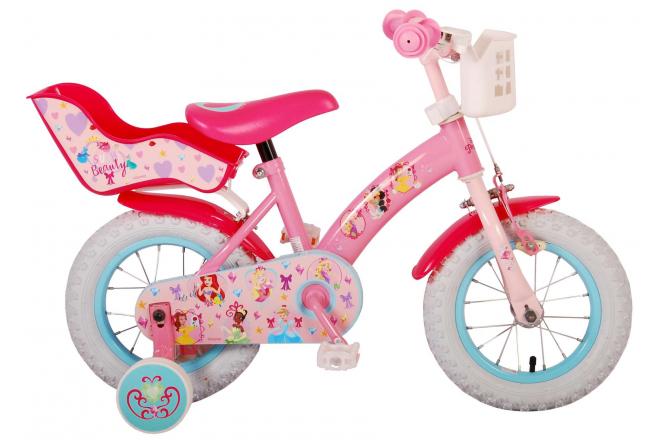 Vélo pour enfants Disney Princess - filles - 12 pouces - Rose - Siège de poupée