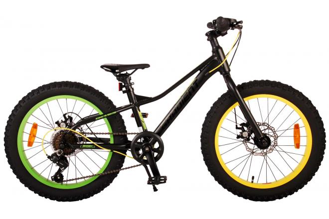Volare Gradient Vélo pour enfants - Garçons - 20 pouces - Noir Jaune Vert - 6 vitesses - Prime Collection