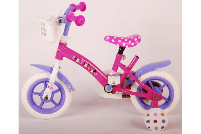 Vélo pour enfants Disney Minnie Cutest Ever! - Filles - 10 pouces - Rose / Blanc / Violet