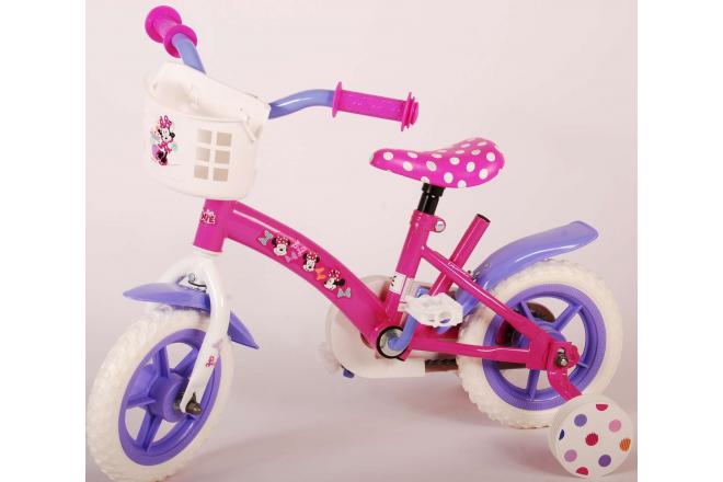 Vélo pour enfants Disney Minnie Cutest Ever! - Filles - 10 pouces - Rose / Blanc / Violet