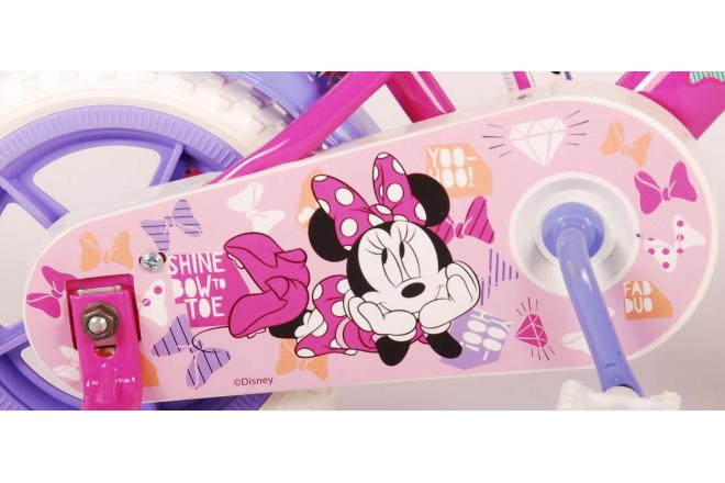 Vélo pour enfants Disney Minnie Cutest Ever! - Filles - 10 pouces - Rose / Blanc / Violet