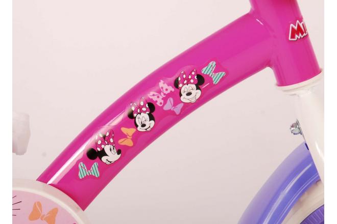 Vélo pour enfants Disney Minnie Cutest Ever! - Filles - 10 pouces - Rose / Blanc / Violet