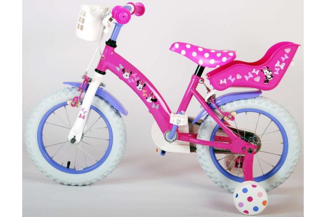 Disney Minnie Cutest Ever ! - Vélo pour enfants - Filles - 14 pouces - Rose - Deux freins à main