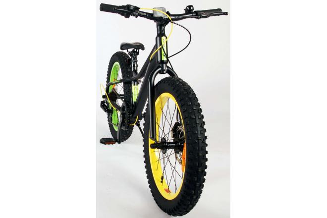 Volare Gradient Vélo pour enfants - Garçons - 20 pouces - Noir Jaune Vert - 6 vitesses - Prime Collection