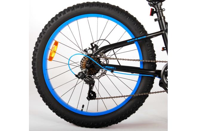 Volare Gradient Vélo pour enfants - Garçons - 24 pouces - Noir Bleu Aqua - 7 vitesses - Prime Collection