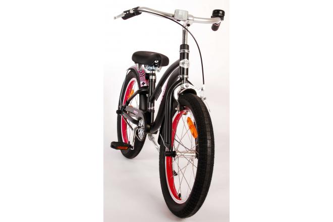 Volare Miracle Cruiser Vélo pour enfants - Filles - 18 pouces - Noir mat - Prime Collection