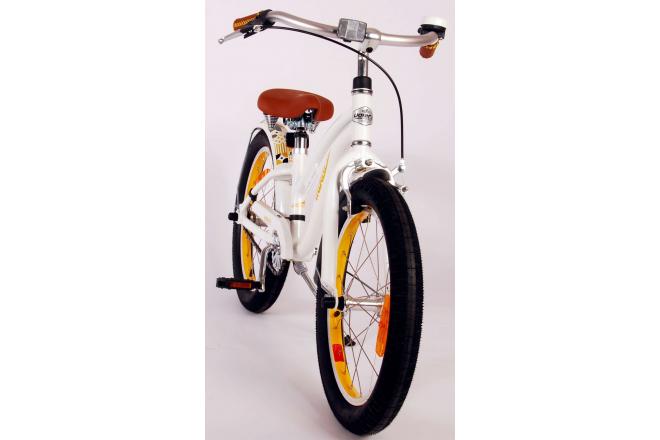 Vélo d'enfant Volare Miracle Cruiser - Filles - 18 pouces - Blanc - Prime Collection