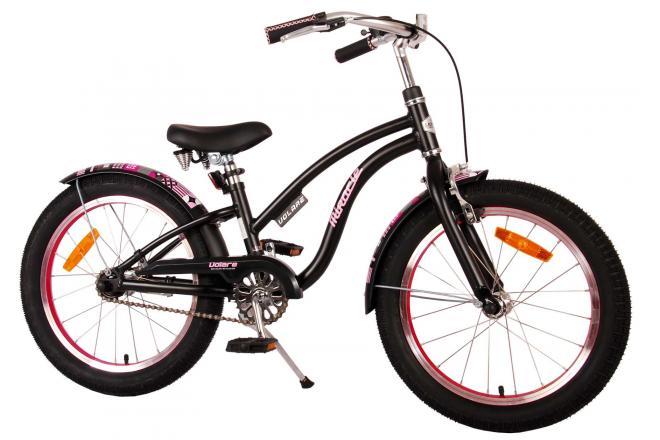 Volare Miracle Cruiser Vélo pour enfants - Filles - 18 pouces - Noir mat - Prime Collection