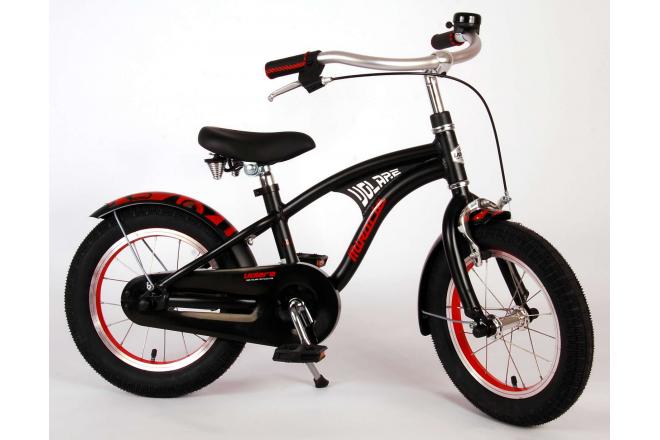 Vélo d'enfant Volare Miracle Cruiser - Garçons - 14 pouces - Noir mat - Prime Collection