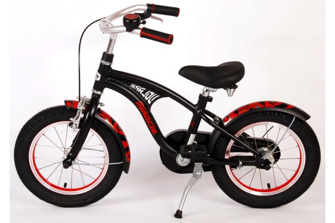 Vélo d'enfant Volare Miracle Cruiser - Garçons - 14 pouces - Noir mat - Prime Collection