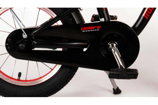 Vélo d'enfant Volare Miracle Cruiser - Garçons - 14 pouces - Noir mat - Prime Collection