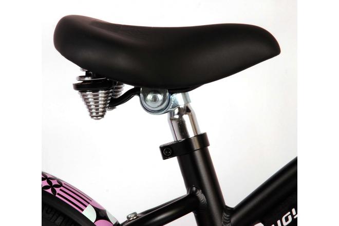 Vélo d'enfant Volare Miracle Cruiser - Filles - 14 pouces - Noir mat - Prime Collection