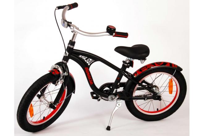 Vélo pour enfants Volare Miracle Cruiser - Garçons - 16 pouces - Noir mat - Prime Collection