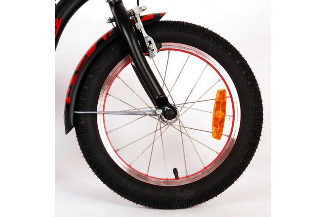 Vélo pour enfants Volare Miracle Cruiser - Garçons - 16 pouces - Noir mat - Prime Collection