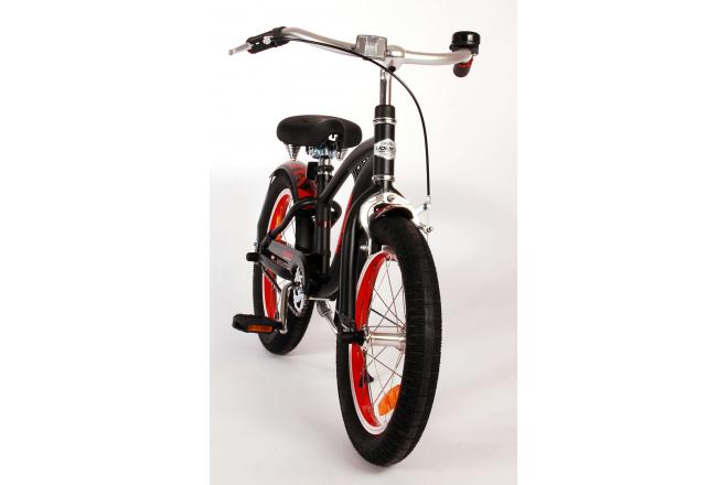 Vélo pour enfants Volare Miracle Cruiser - Garçons - 16 pouces - Noir mat - Prime Collection