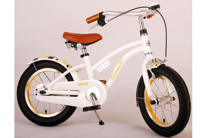 Vélo d'enfant Volare Miracle Cruiser - Filles - 14 pouces - Blanc - Prime Collection