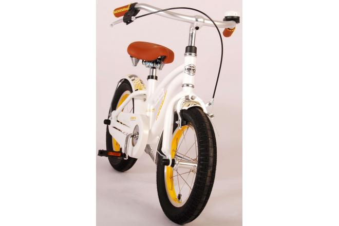 Vélo d'enfant Volare Miracle Cruiser - Filles - 14 pouces - Blanc - Prime Collection