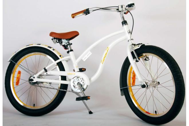 Vélo d'enfant Volare Miracle Cruiser - Filles - 20 pouces - Blanc - Prime Collection