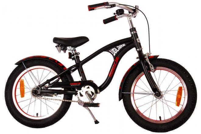 Vélo pour enfants Volare Miracle Cruiser - Garçons - 16 pouces - Noir mat - Prime Collection