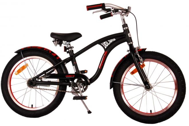 Vélo d'enfant Volare Miracle Cruiser - Garçons - 18 pouces - Noir Mat - Prime Collection