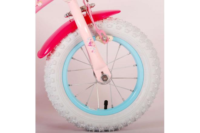 Vélo pour enfants Disney Princesse - Filles - 12 pouces - Rose - Siège de poupée
