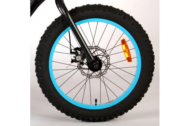 Volare Gradient Vélo pour enfants - Garçons - 20 pouces - Noir Bleu Aqua - 6 vitesses - Prime Collection