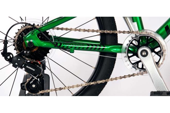 Vélo d'enfant Volare Dynamic - Garçons - 20 pouces - Vert - 2 freins à main - 7 vitesses - Prime Collection