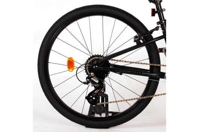 Vélo d'enfant Volare Dynamic - Garçons - 24 pouces - noir mat - 2 Freins à main - 8 Vitesses - Prime Collection