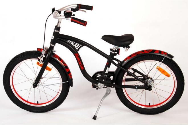 Vélo d'enfant Volare Miracle Cruiser - Garçons - 18 pouces - Noir Mat - Prime Collection