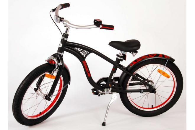 Vélo d'enfant Volare Miracle Cruiser - Garçons - 18 pouces - Noir Mat - Prime Collection