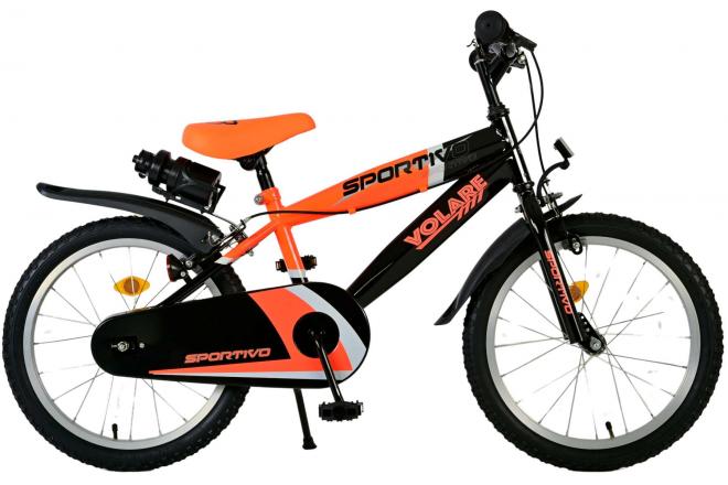 Vélo pour enfants Volare Sportivo - Garçons - 20 pouces - Néon Orange Noir - Freins à deux mains [CLONE]