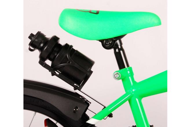 Vélo pour enfants Volare Sportivo - Garçons - 14 pouces - Vert fluo noir - 95% assemblé