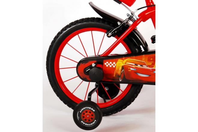 Vélo pour enfants Disney Cars - Garçons - 16 pouces - Rouge - Deux freins à main