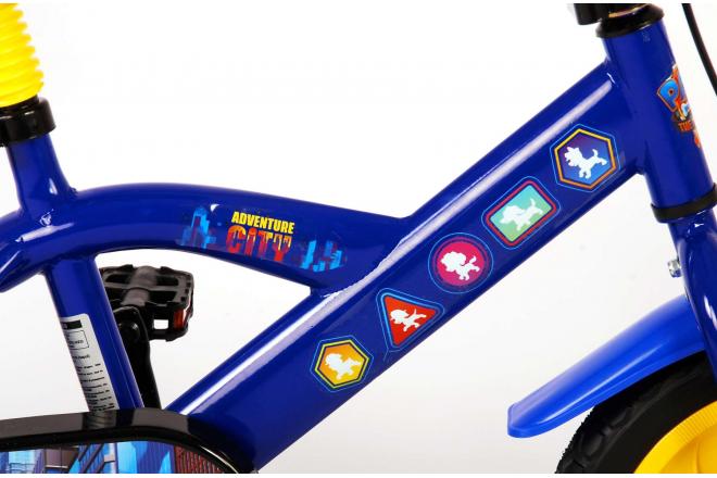 Vélo pour enfants Paw Patrol - Garçons - 12 pouces - Bleu Jaune - Système transversal