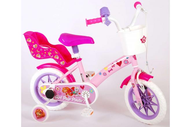 Vélo pour enfants Paw Patrol - Filles - 12 pouces - Rose - Système transversal