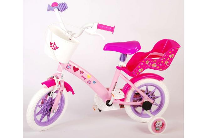 Vélo pour enfants Paw Patrol - Filles - 12 pouces - Rose - Système transversal