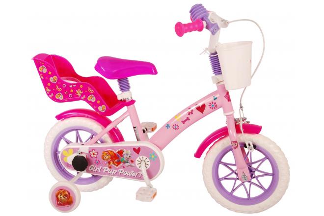 Vélo pour enfants Paw Patrol - Filles - 12 pouces - Rose - Système transversal