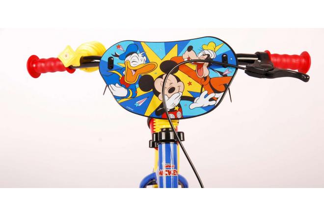 Vélo pour enfants Disney Mickey - Garçons et filles - 12 pouces - Rouge Bleu - Système transversal