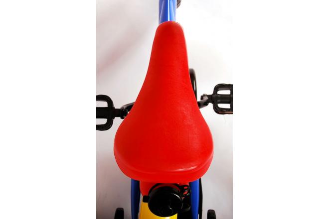 Vélo pour enfants Disney Mickey - Garçons et filles - 12 pouces - Rouge Bleu - Système transversal